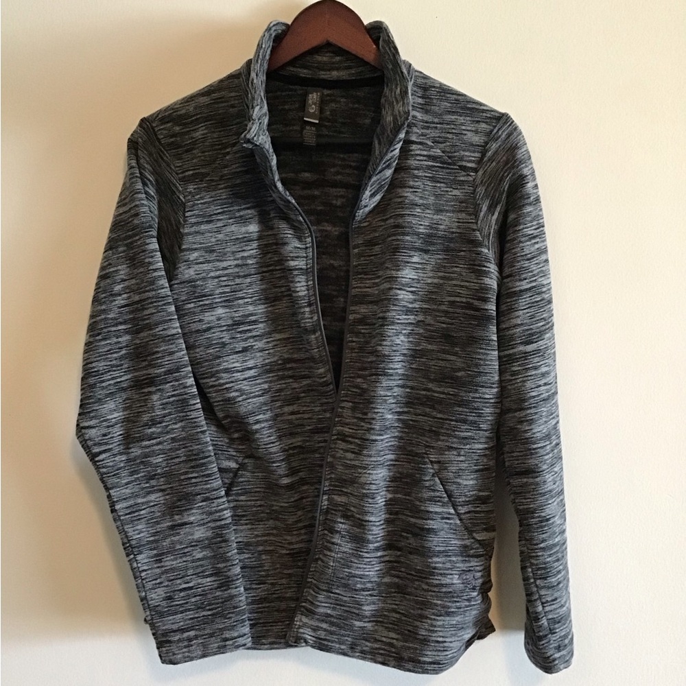 Mountain Hardwear Full Zip Mock Neck Light Gray Sweatshirt